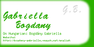 gabriella bogdany business card