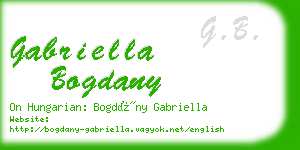 gabriella bogdany business card